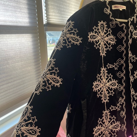Mia Embroidered Jacket - Black Combo by free people - Picture 9 of 10